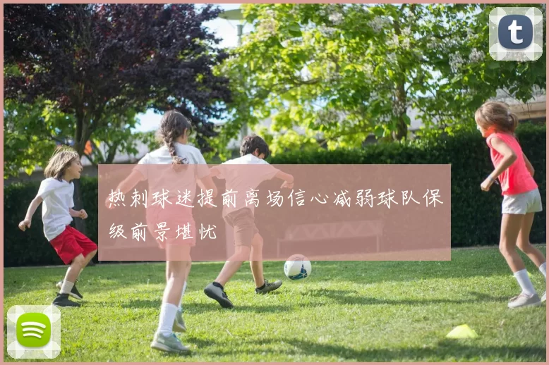 热刺球迷提前离场信心减弱球队保级前景堪忧